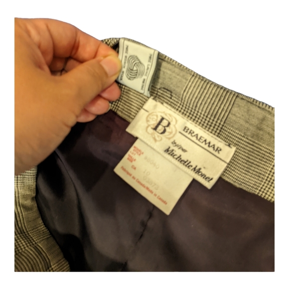 Vintage Glen Check 100% Wool Full Length Wrap Skirt Made in Canada Size 6 - Picture 12 of 15